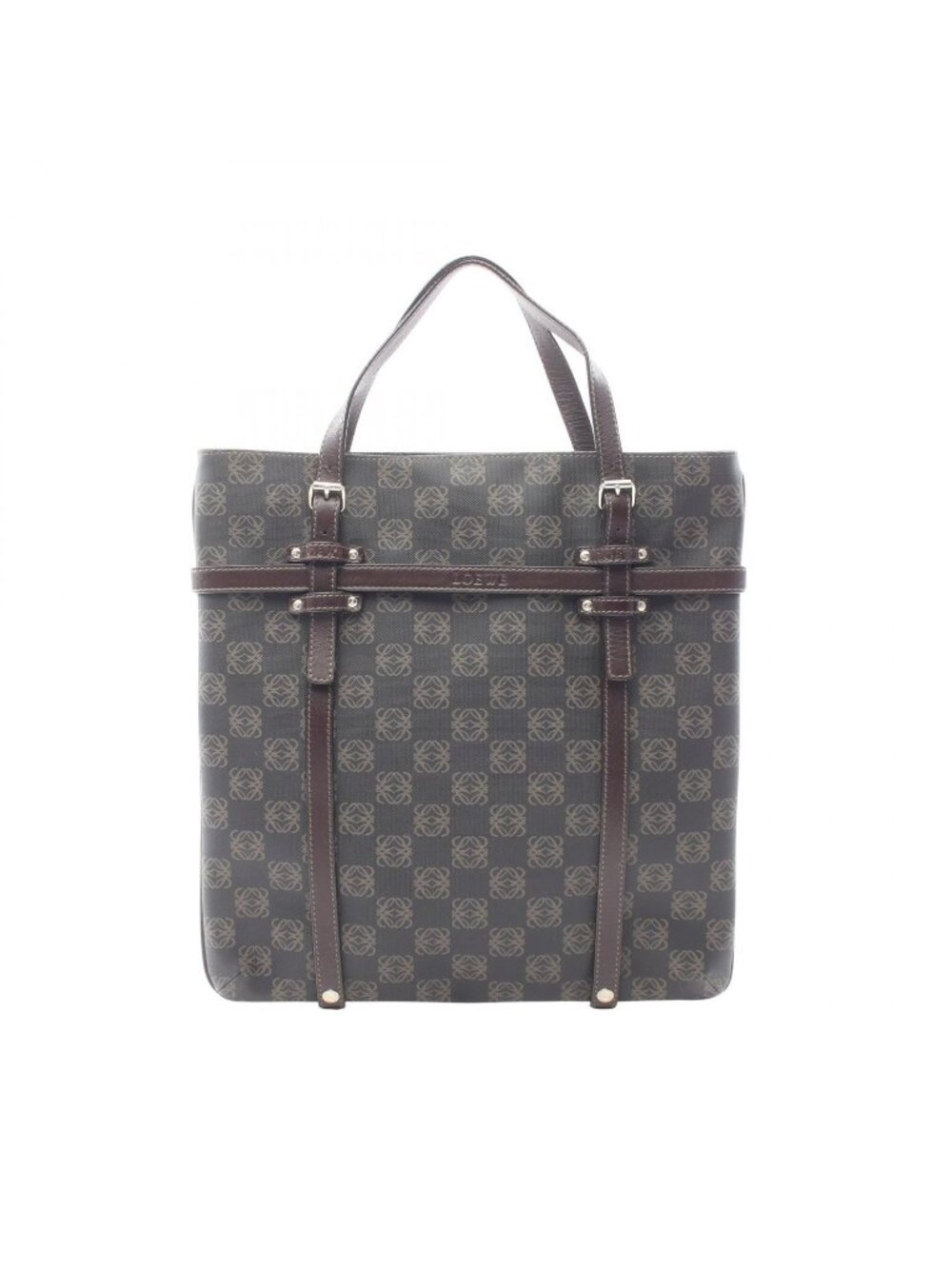 Loewe Black Brown Anagram Tote